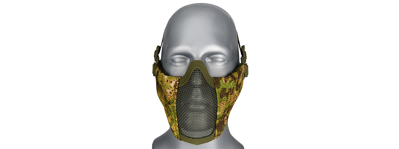 G-FORCE STEEL MESH NYLON LOWER FACE MASK (GREENZONE) - Click Image to Close