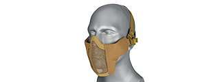 G-FORCE STEEL MESH NYLON LOWER FACE MASK (TAN)