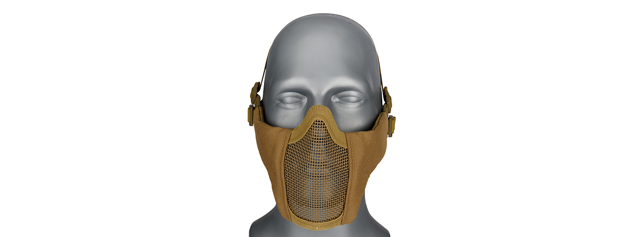 G-FORCE STEEL MESH NYLON LOWER FACE MASK (TAN)