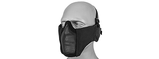 AC-643B TACTICAL ELITE FACE AND EAR PROTECTIVE MASK (BLACK)