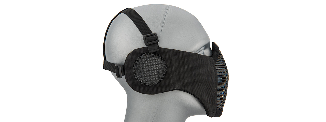 AC-643B TACTICAL ELITE FACE AND EAR PROTECTIVE MASK (BLACK) - Click Image to Close