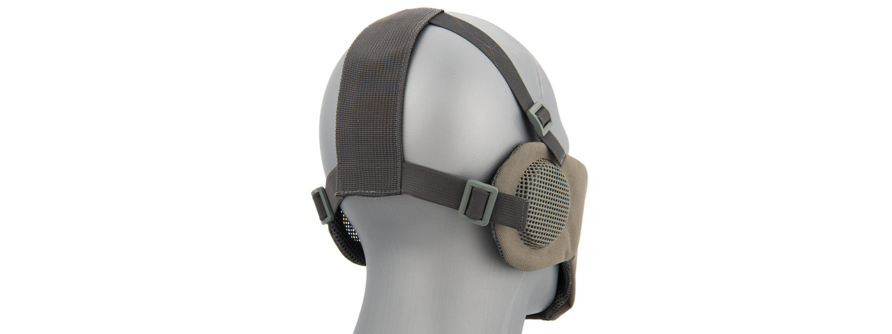 G-Force Tactical Elite Face and Ear Protective Mask (Color: Gray) - Click Image to Close