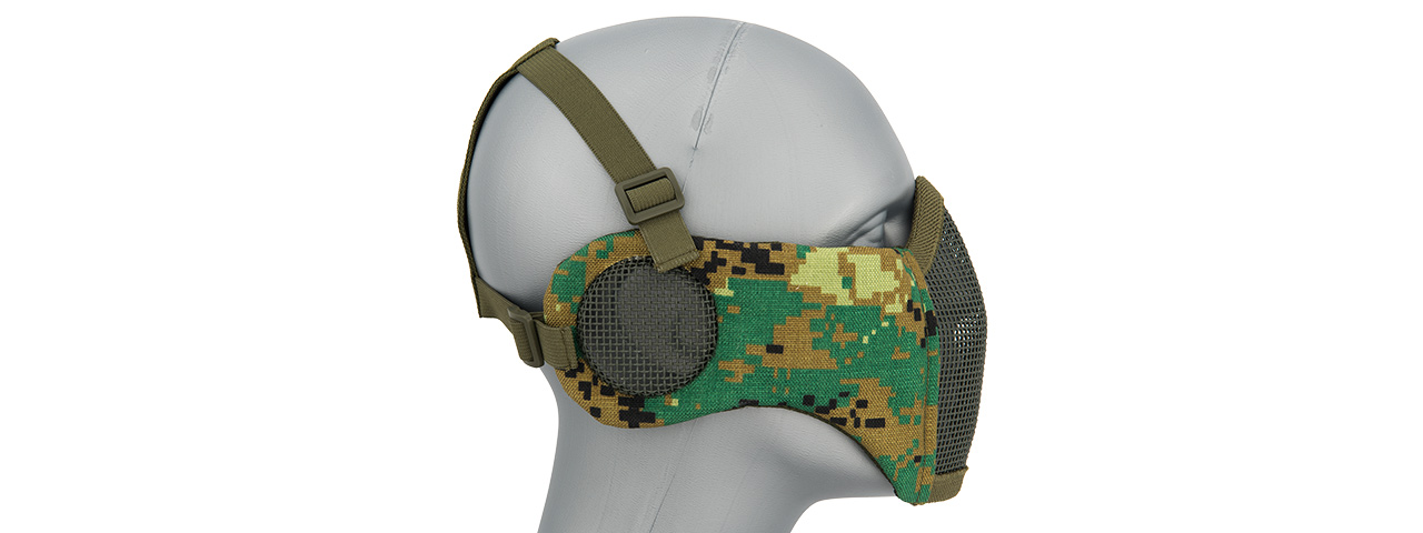 AC-643WD TACTICAL ELITE FACE AND EAR PROTECTIVE MASK (WOODLAND DIGI)