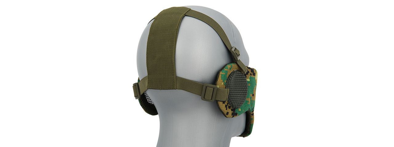 AC-643WD TACTICAL ELITE FACE AND EAR PROTECTIVE MASK (WOODLAND DIGI)