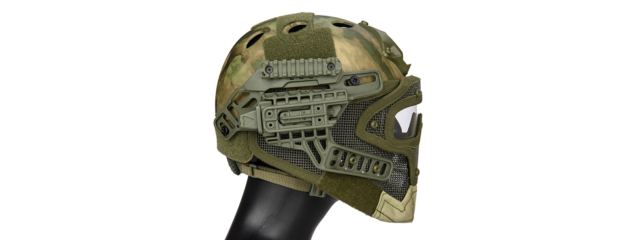 AC-820ATFG WOSPORT TACTICAL G4 SYSTEM BUMP HELMET MASK W/ GOGGLES (A-TACS FG)