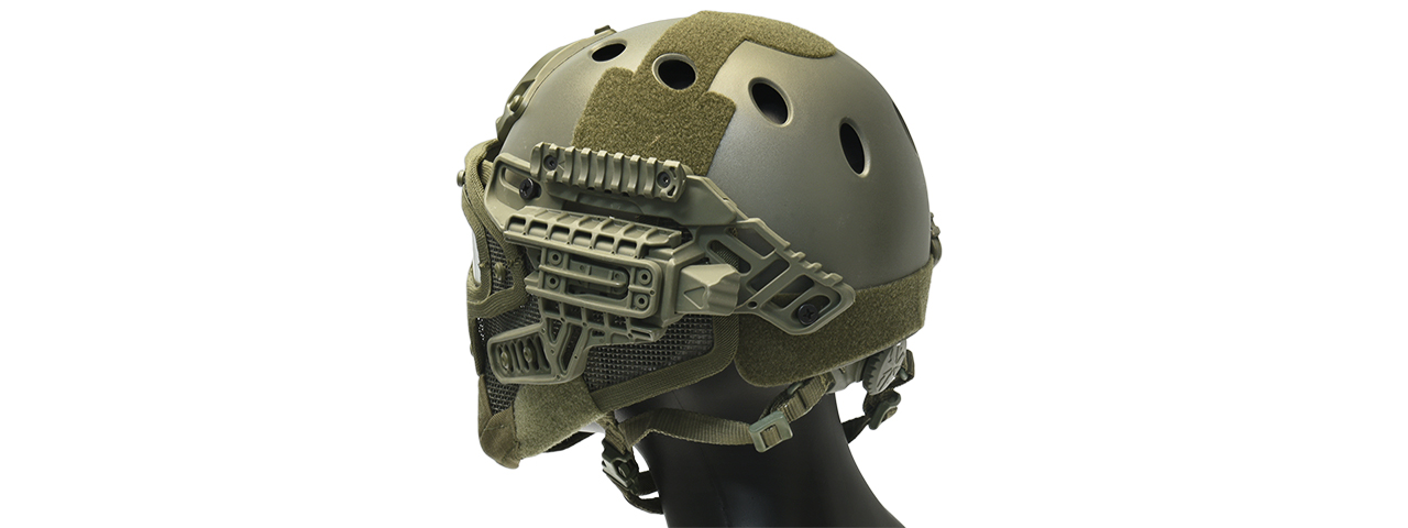 G-FORCE TACTICAL G4 SYSTEM BUMP HELMET MASK W/ GOGGLES (OLIVE DRAB)