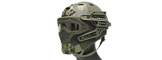 G-FORCE TACTICAL G4 SYSTEM BUMP HELMET MASK W/ GOGGLES (WOODLAND DIGITAL)