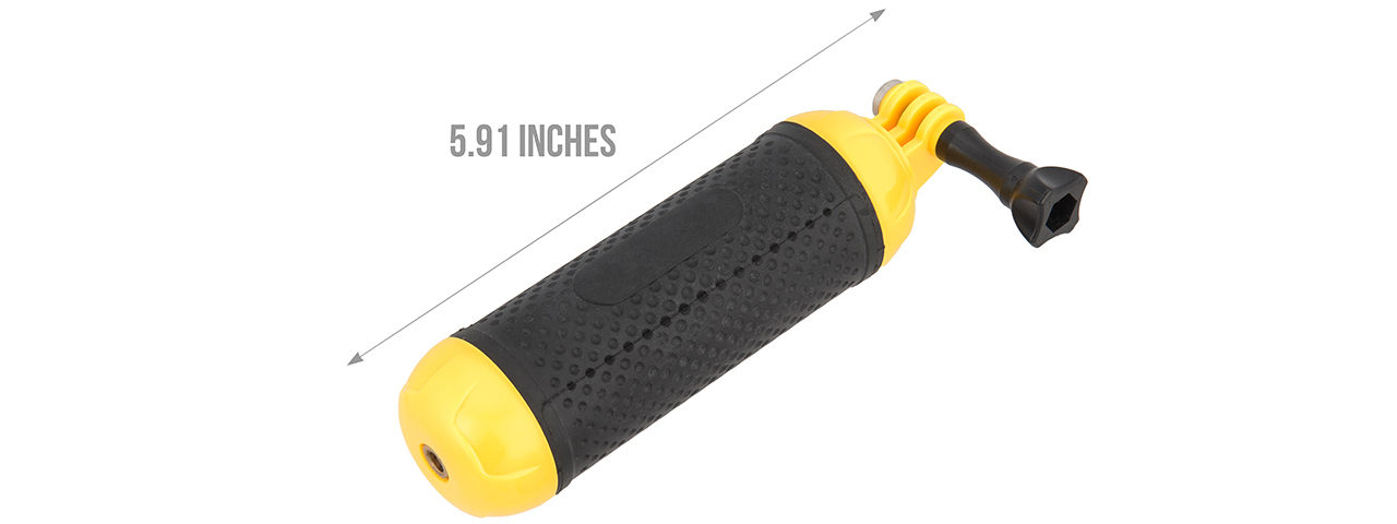 G-FORCE BOBBER FLOATING HAND GRIP FOR GOPRO CAMERAS (BLACK / YELLOW) - Click Image to Close