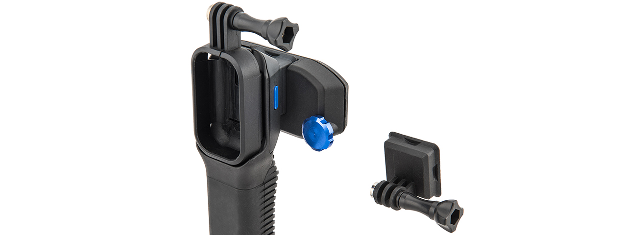 AC-875B ACTION CAMERA STRAP MOUNT FOR GOPRO (BLACK/BLUE) - Click Image to Close