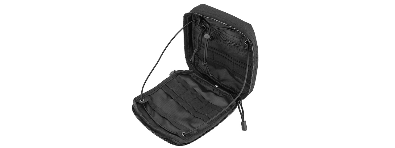 AC-876B LASER HYPALON CUT MOLLE MEDICAL SUNDRIES BAG (BLACK)