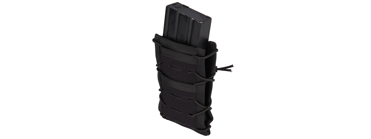 AC-877B SINGLE HIGH SPEED M4 MOLLE MAGAZINE POUCH (BLACK) - Click Image to Close