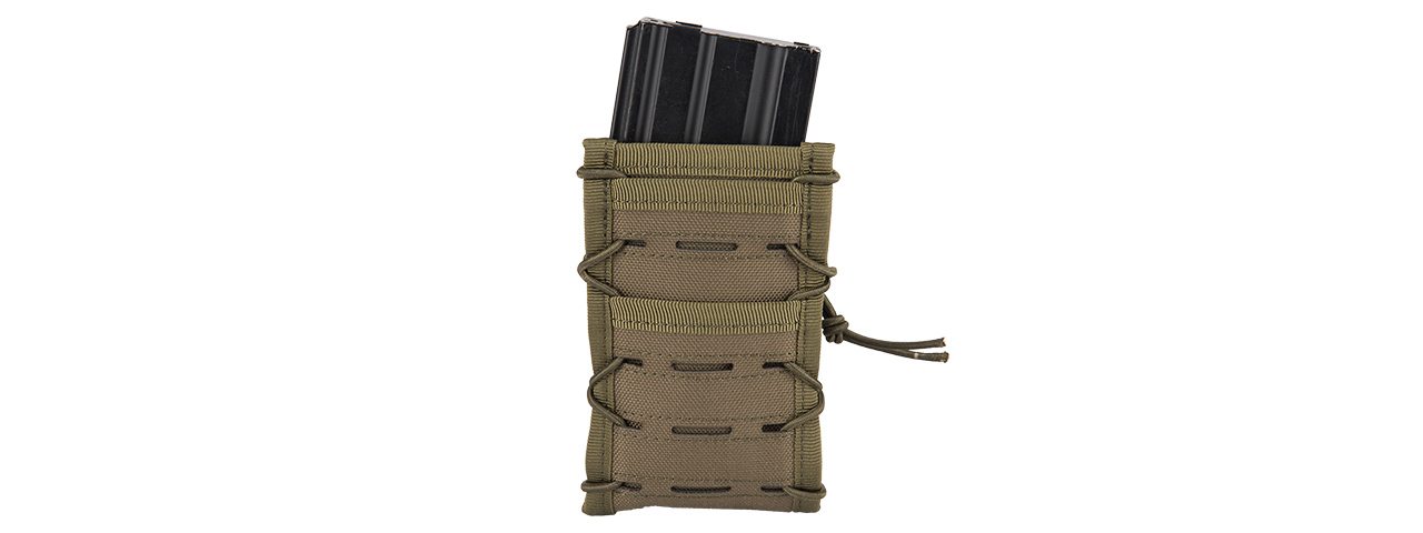 AC-877G SINGLE HIGH SPEED M4 MOLLE MAGAZINE POUCH (OD GREEN)