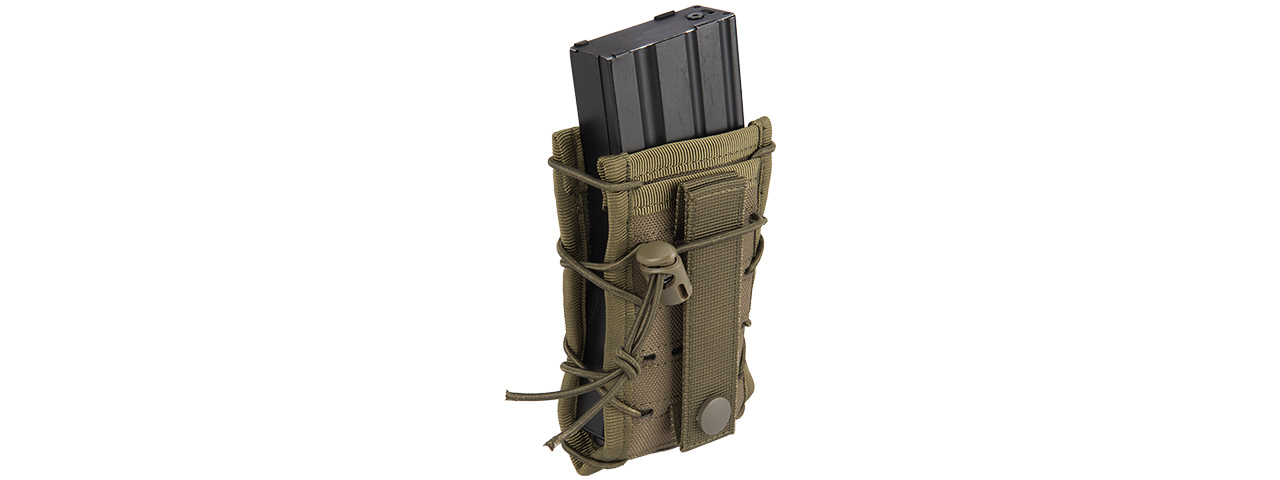 AC-877G SINGLE HIGH SPEED M4 MOLLE MAGAZINE POUCH (OD GREEN)