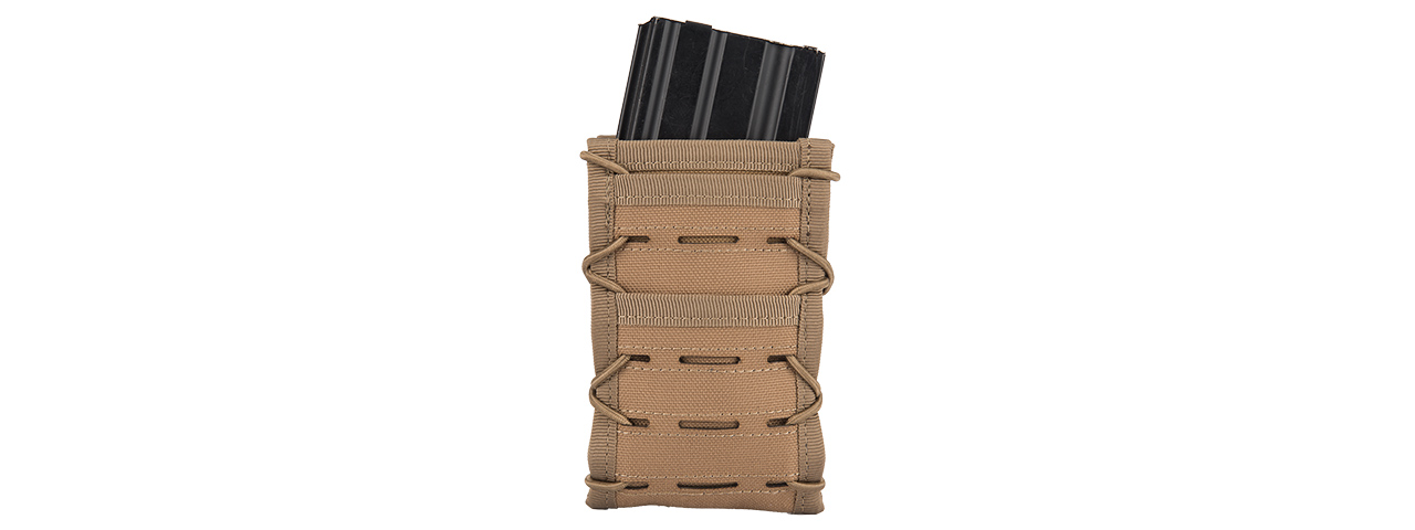 AC-877T SINGLE HIGH SPEED M4 MOLLE MAGAZINE POUCH (TAN) - Click Image to Close