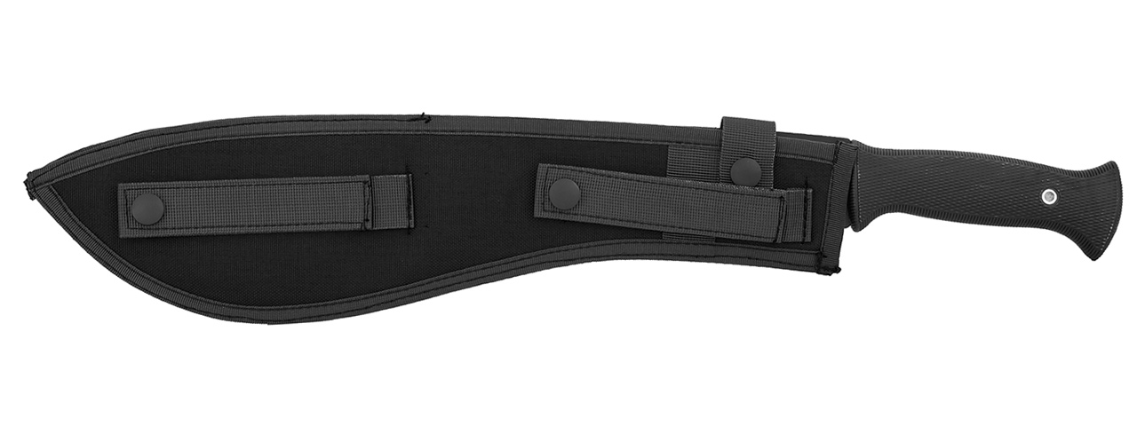 AC-878B MOLLE COMPATIBLE POLYMER TRAINING MACHETE W/ SHEATHE (BLACK) - Click Image to Close