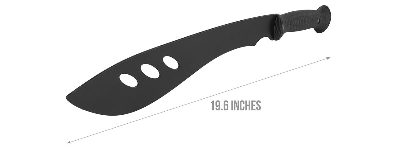 AC-878B MOLLE COMPATIBLE POLYMER TRAINING MACHETE W/ SHEATHE (BLACK) - Click Image to Close