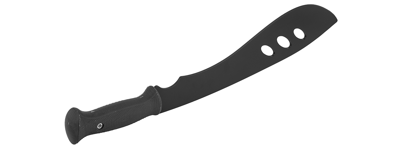 AC-878B MOLLE COMPATIBLE POLYMER TRAINING MACHETE W/ SHEATHE (BLACK) - Click Image to Close