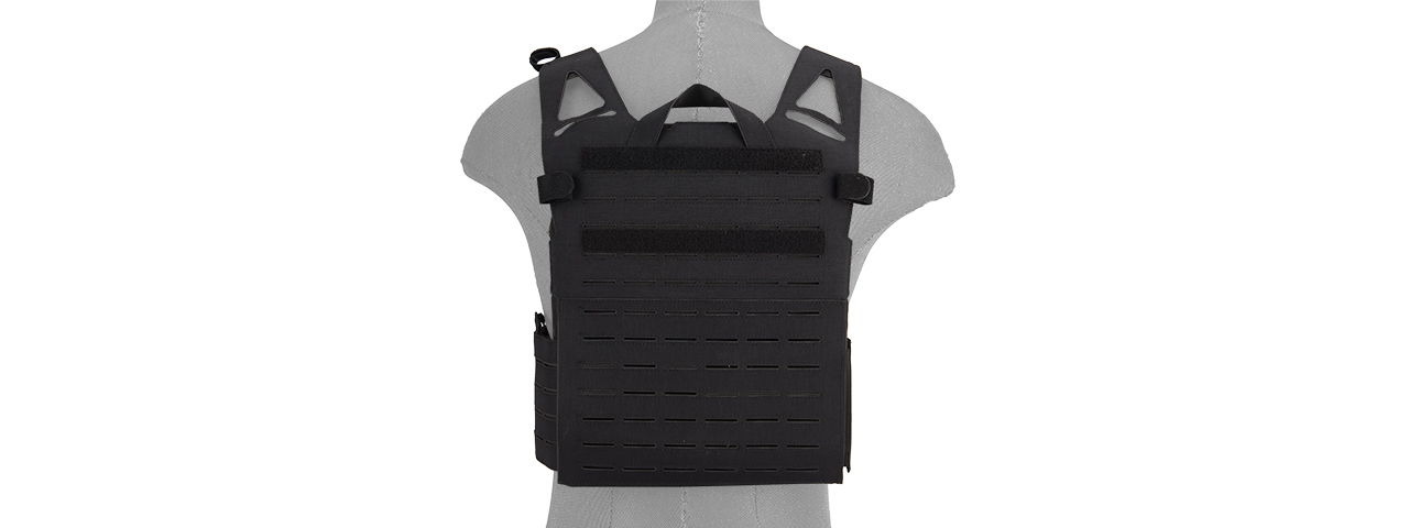 AC-881B LASER CUT FULL HYPALON MOLLE VEST (BLACK) - Click Image to Close