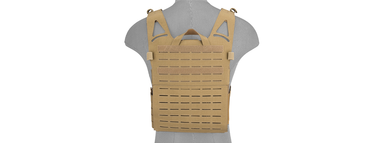 G-FORCE LASER CUT FULL HYPALON MOLLE TACTICAL VEST (TAN)