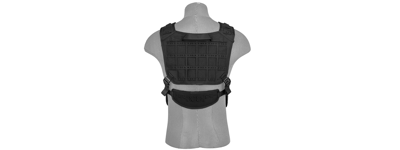 AC-882B LASER CUT AIRSOFT CHEST RIG W/ SLING (BLACK) - Click Image to Close