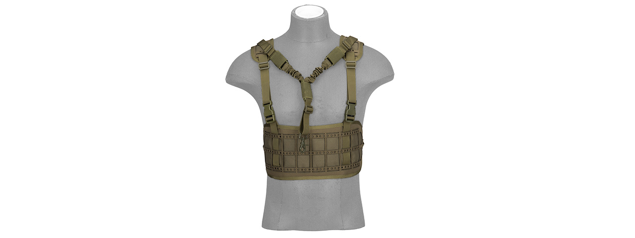 AC-882G LASER CUT AIRSOFT CHEST RIG W/ SLING (OD GREEN) - Click Image to Close