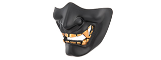 AC-883B YOKAI OGRE HALF FACE MASK W/ SOFT PADDING (BLACK/GOLD)