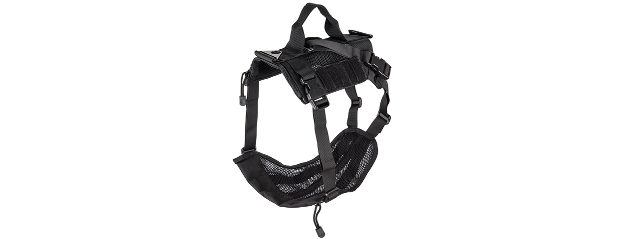 AC-884B MESH ADJUSTABLE TACTICAL DOG VEST (BLACK) - Click Image to Close