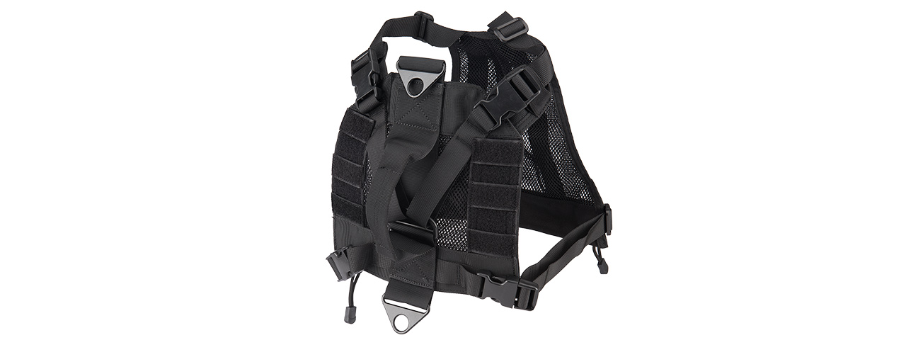 AC-884B MESH ADJUSTABLE TACTICAL DOG VEST (BLACK) - Click Image to Close