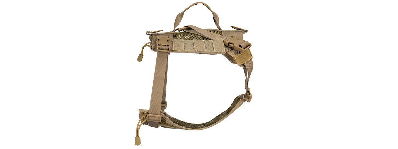 AC-884T MESH ADJUSTABLE TACTICAL DOG VEST (TAN) - Click Image to Close