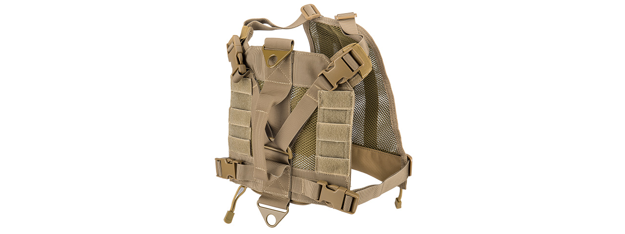 AC-884T MESH ADJUSTABLE TACTICAL DOG VEST (TAN) - Click Image to Close