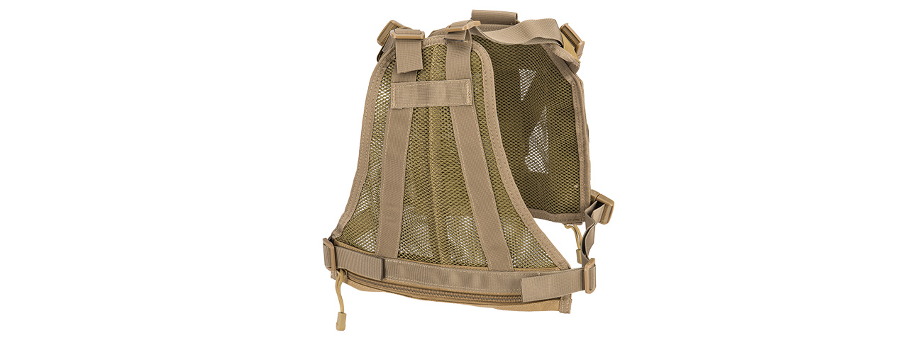 AC-884T MESH ADJUSTABLE TACTICAL DOG VEST (TAN) - Click Image to Close