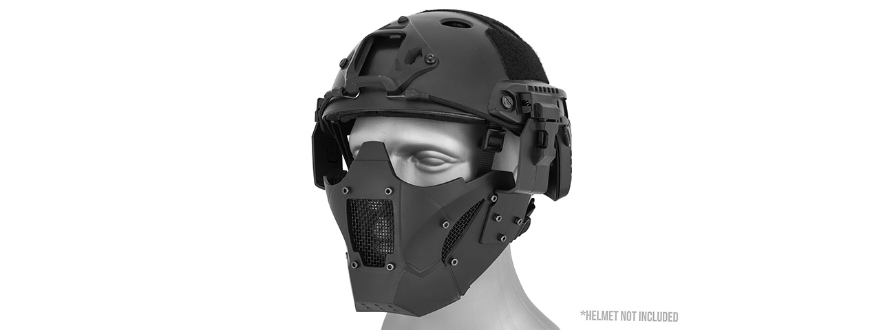 AC-885GY ADJUSTABLE RETRO MECHA HALF FACE MASK (GRAY)