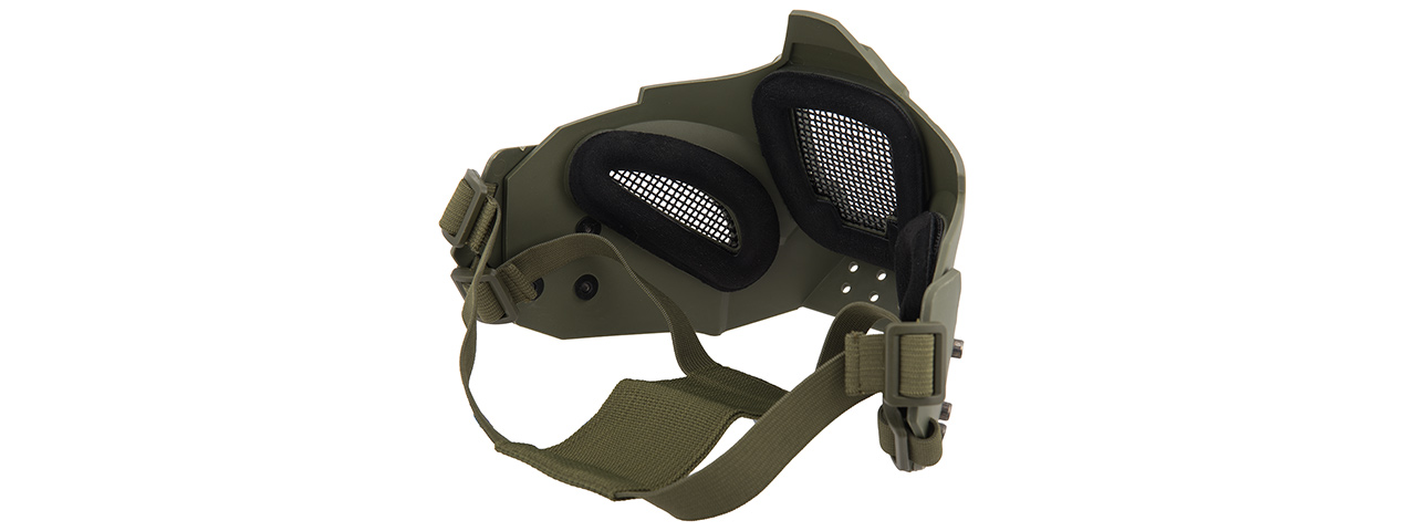 AC-885G ADJUSTABLE RETRO MECHA HALF FACE MASK (OD GREEN)