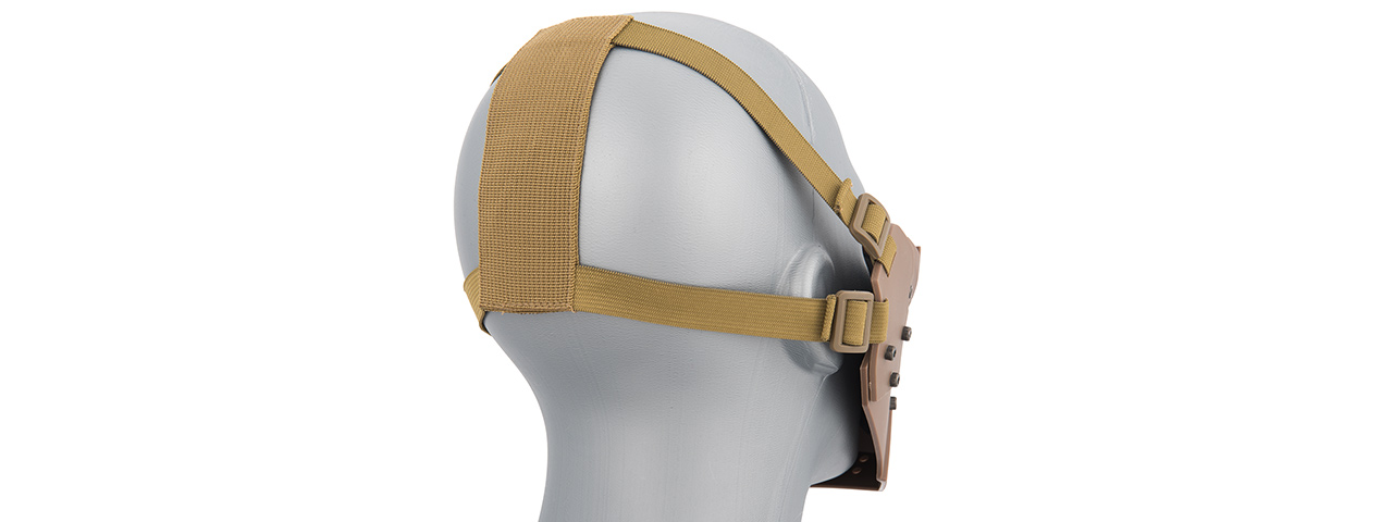 AC-885T ADJUSTABLE RETRO MECHA HALF FACE MASK (TAN)