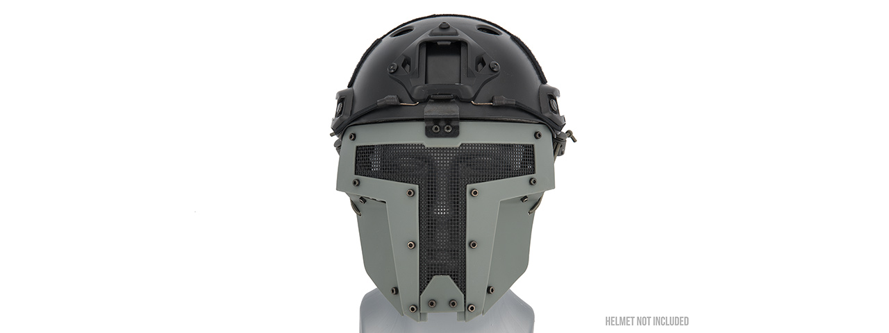 G-FORCE ADJUSTABLE T-SHAPED MESH FULL FACE MASK (GRAY) - Click Image to Close