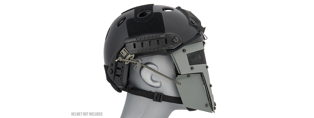 G-FORCE ADJUSTABLE T-SHAPED MESH FULL FACE MASK (GRAY) - Click Image to Close