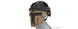 G-FORCE ADJUSTABLE T-SHAPED MESH FULL FACE MASK (TAN)