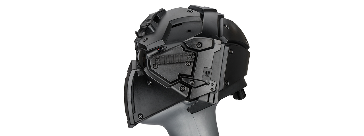 AC-892BB WOSPORT TACTICAL HELMET W/ NVG & TRANSFER BASE (BLACK)