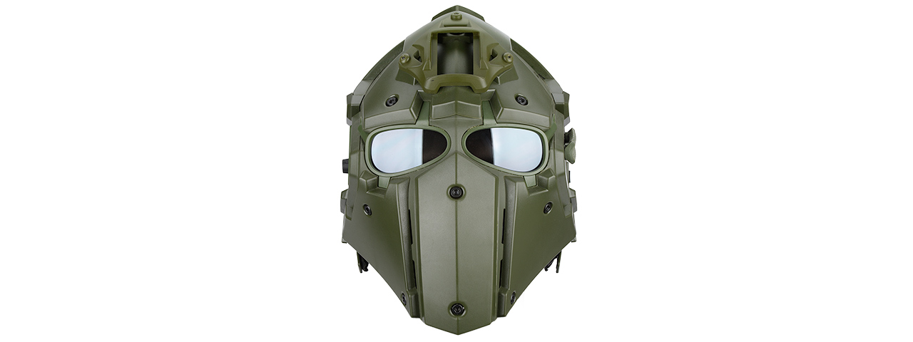 AC-892GB WOSPORT TACTICAL HELMET W/ NVG & TRANSFER BASE (GREEN) - Click Image to Close
