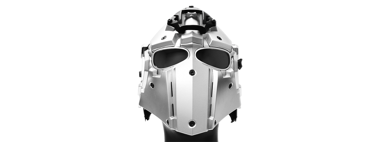 AC-892SB WOSPORT TACTICAL HELMET W/ NVG & TRANSFER BASE (SILVER) - Click Image to Close