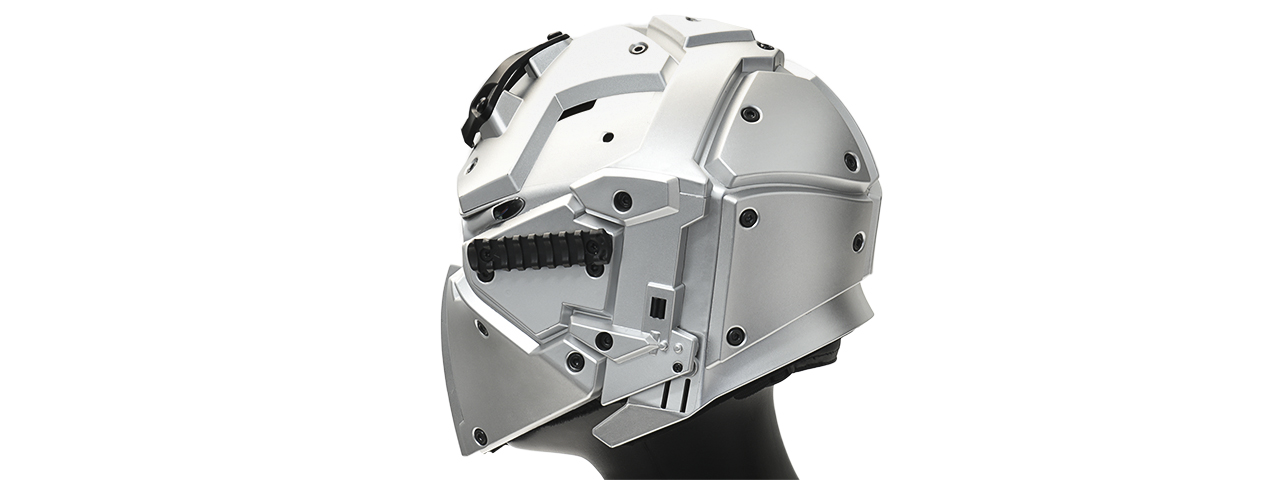 AC-892SB WOSPORT TACTICAL HELMET W/ NVG & TRANSFER BASE (SILVER)