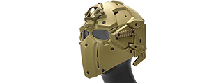 AC-892TB WOSPORT TACTICAL HELMET W/ NVG & TRANSFER BASE (TAN)