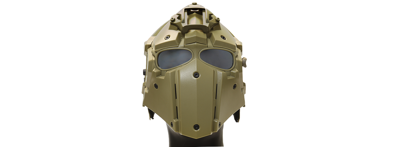 AC-892TB WOSPORT TACTICAL HELMET W/ NVG & TRANSFER BASE (TAN) - Click Image to Close