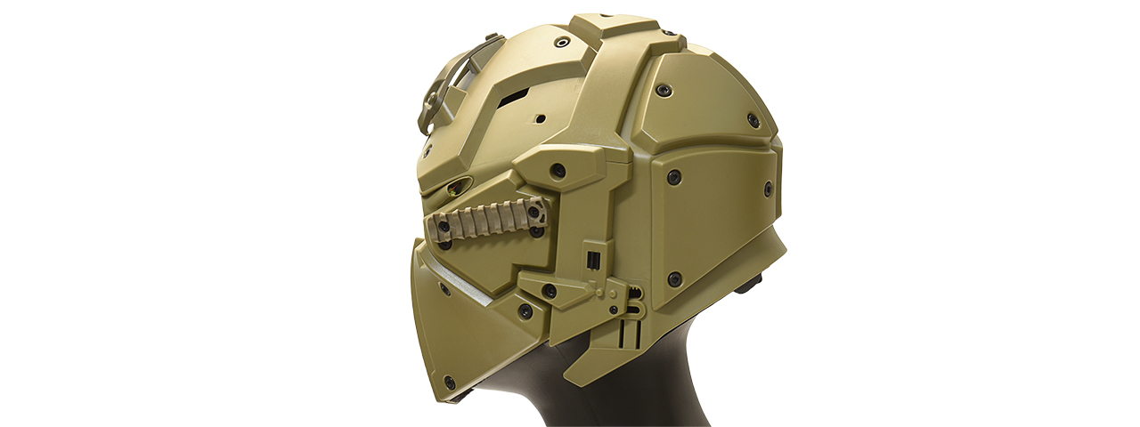 AC-892TB WOSPORT TACTICAL HELMET W/ NVG & TRANSFER BASE (TAN)