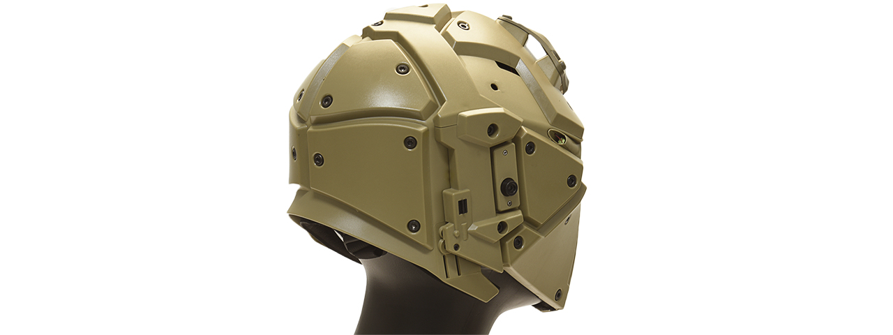 AC-892TB WOSPORT TACTICAL HELMET W/ NVG & TRANSFER BASE (TAN)