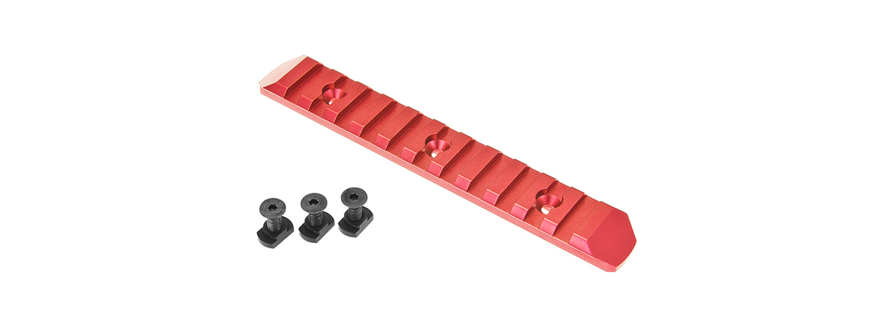 ACW-2060R 11-SLOT M-LOK PICATINNY RAIL SEGMENT (RED) - Click Image to Close