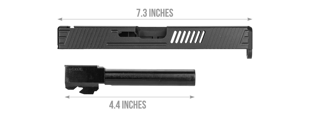 ACW-GB412-B CNC SLIDE AND BARREL KIT FOR MARUI-17 GBB (BLACK)