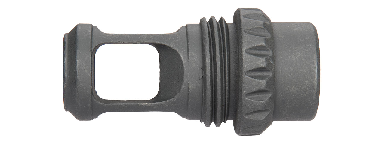 ARES-FH-015 14MM CLOCKWISE MS-338 COMPENSATOR FLASH HIDER (BLACK)