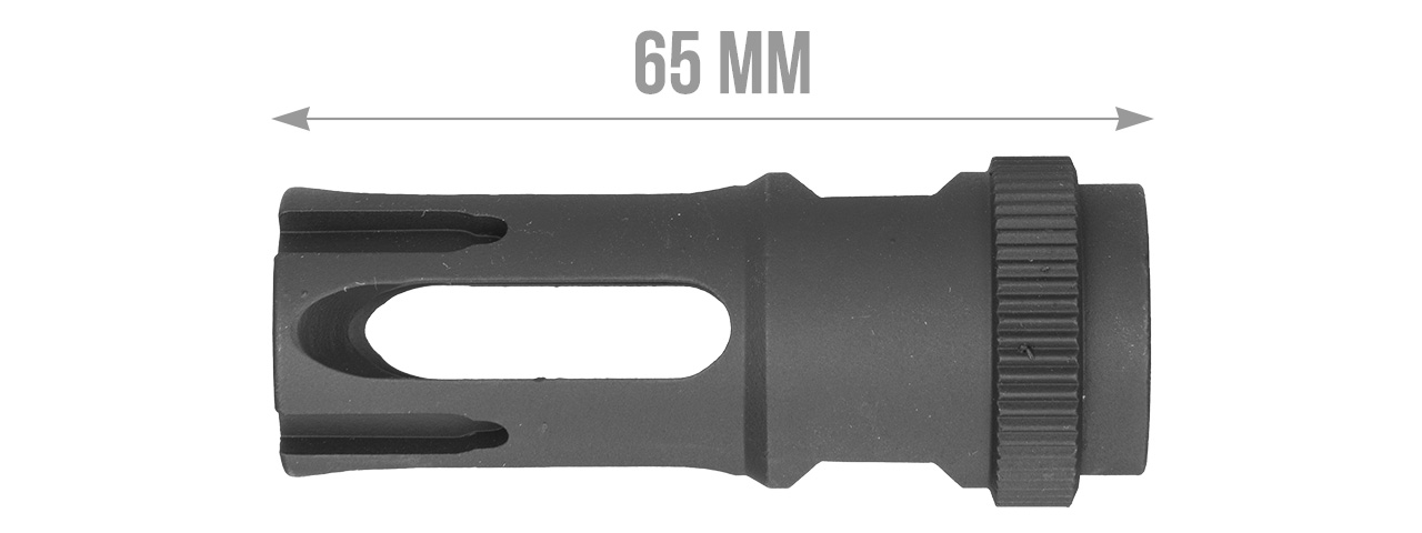 ARES-FH-023 14MM CLOCKWISE M16 FLASH HIDER TYPE D (BLACK)