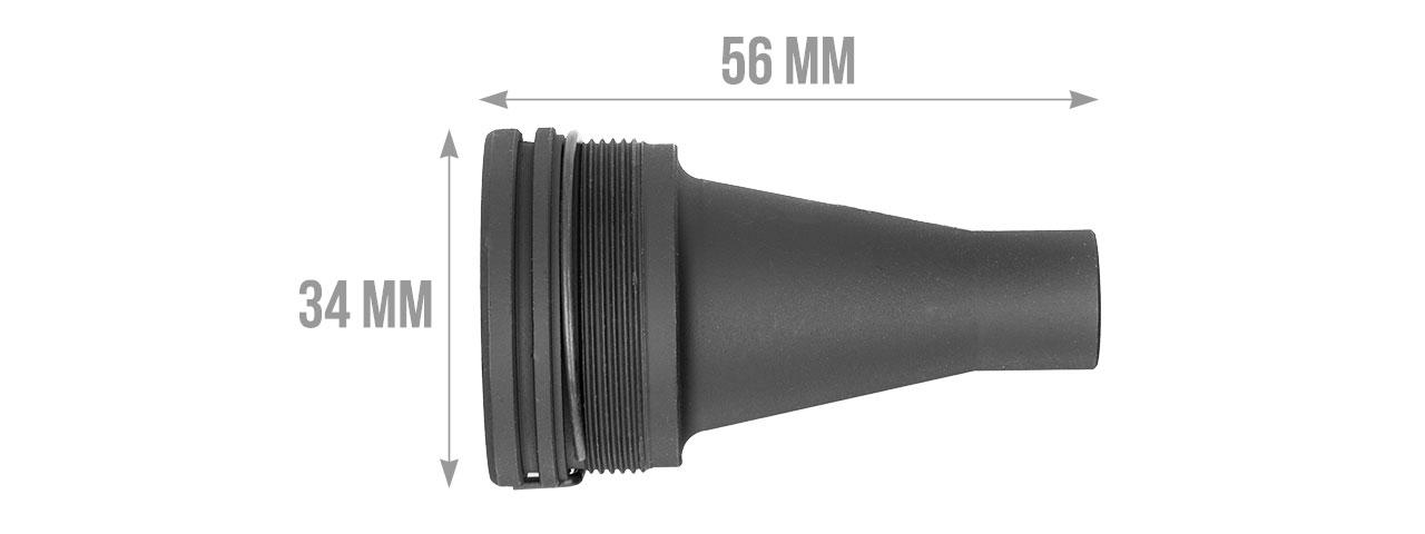 ARES-FH-KM12 KM12 TACTICAL CNC MACHINED FLASH HIDER (BLACK) - Click Image to Close